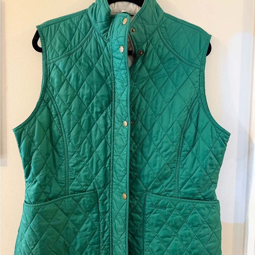 Barbour Green Quilted Vest